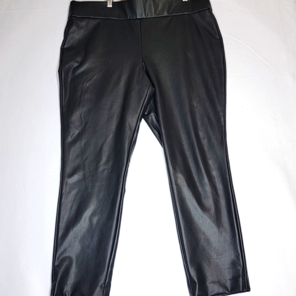 Kasper Faux‎ Leather Pants Size XL #435